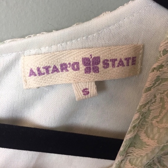 Altar’d State Mint Paisley Lace Sleeveless Sheath Dress Size Small - Picture 3 of 10